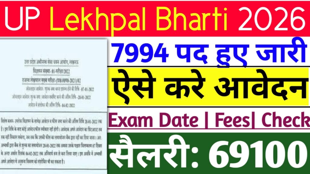 UPSSSC Lekhpal Bharti 2026